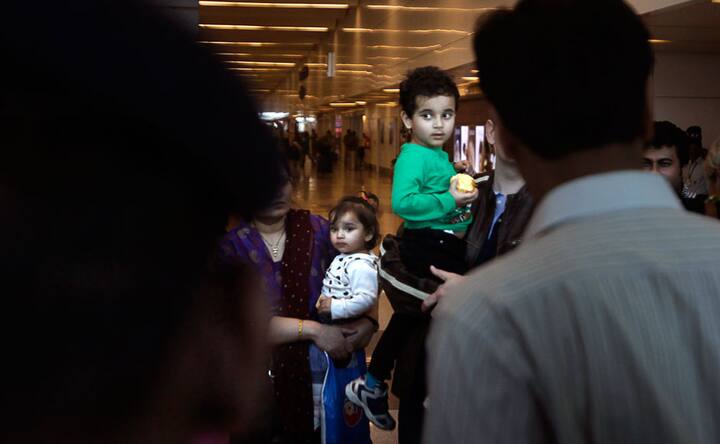 Images: Custody row over, kids return from Norway  