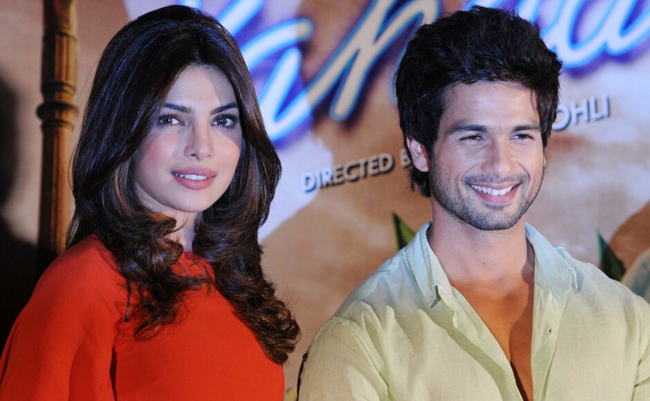 Shahid Kapoor and Priyanka Chopra promote Teri Meri Kahani in Mumbai. Raju Shelar/ Firstpost Shahid Kapoor and Priyanka Chopra promote Teri Meri Kahani in Mumbai. Raju Shelar/ Firstpost