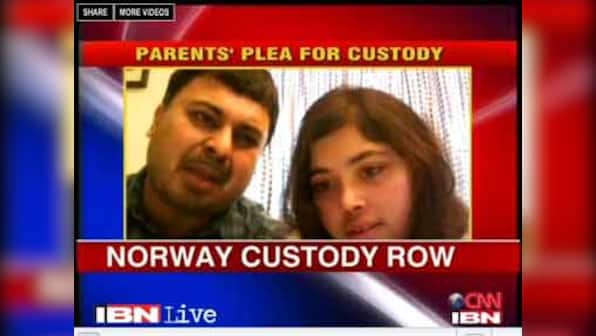 Norway kids arrive in India, father says son's condition worse