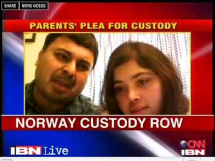 Norway kids arrive in India, father says son's condition worse