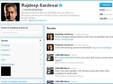 Rajdeep Sardesai not quite right on social media Rajdeep Sardesai not quite right on social media