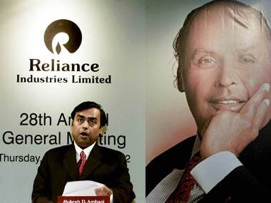 CHAIRMAN OF RELIANCE INDUSTRIES LIMITED AMBANI SPEAKS IN BOMBAY.
