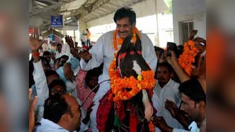 SP MLA rides horse at station, booked by cops