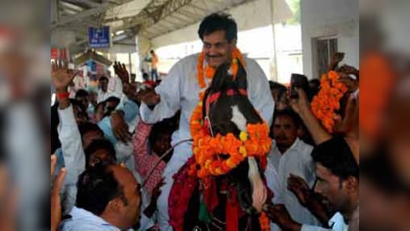 SP MLA rides horse at station, booked by cops