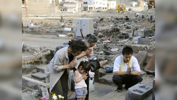 Japan's tsunami-hit town raises yellow handkerchiefs with wishes