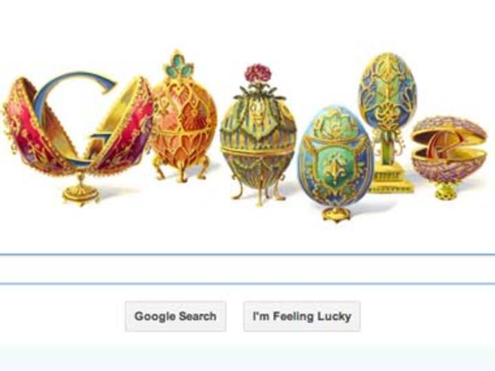 Google gets eggy with it, doodle features Fabergé eggs