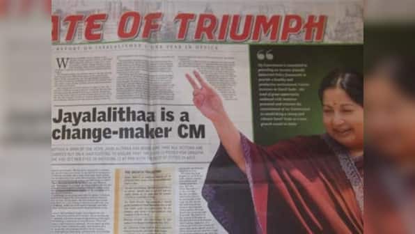 With Rs 25 cr, Jaya breaks record for one day ad spend
