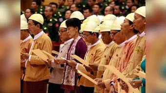 Aung San Suu Kyi takes oath in Myanmar Parliament