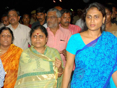 Jagan's mother, wife taken into police custody, released Jagan's mother, wife taken into police custody, released