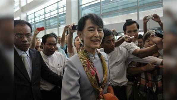 Suu Kyi kicks off Euro tour, set to steal Myanmar spotlight