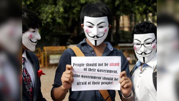 'Anonymous' protests, vows more attacks on govt sites