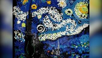 Viral video: Van Gogh's Starry night recreated with Dominos