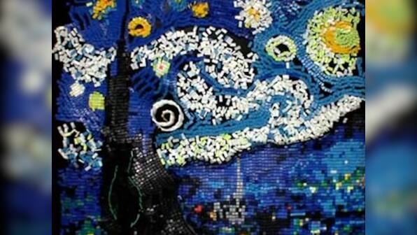 Viral video: Van Gogh's Starry night recreated with Dominos