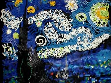 Viral video: Van Gogh's Starry night recreated with Dominos Viral video: Van Gogh's Starry night recreated with Dominos