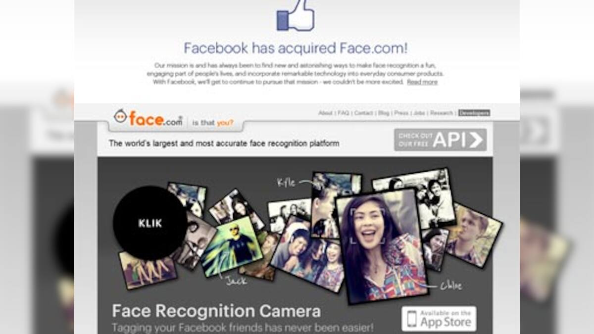 Facebook buys facial-recognition site, Face.com – Firstpost