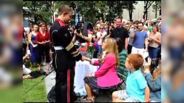 Viral Video: Michael Jackson flashmob proposal