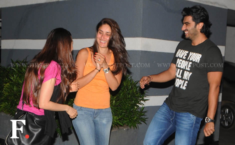 Sisters Kareena and Karisma Kapoor with Arjun Kapoor .Raju Shelar/ Firstpost Sisters Kareena and Karisma Kapoor with Arjun Kapoor .Raju Shelar/ Firstpost