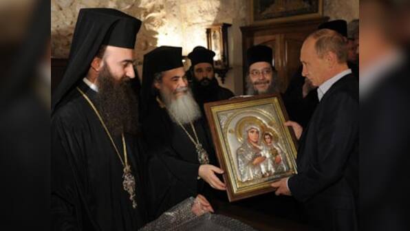 Putin visits West Bank, tours key Christian shrine