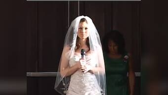 Viral video: Bride serenades groom as she walks down the aisle