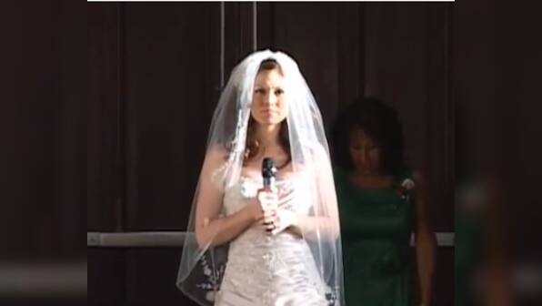 Viral video: Bride serenades groom as she walks down the aisle
