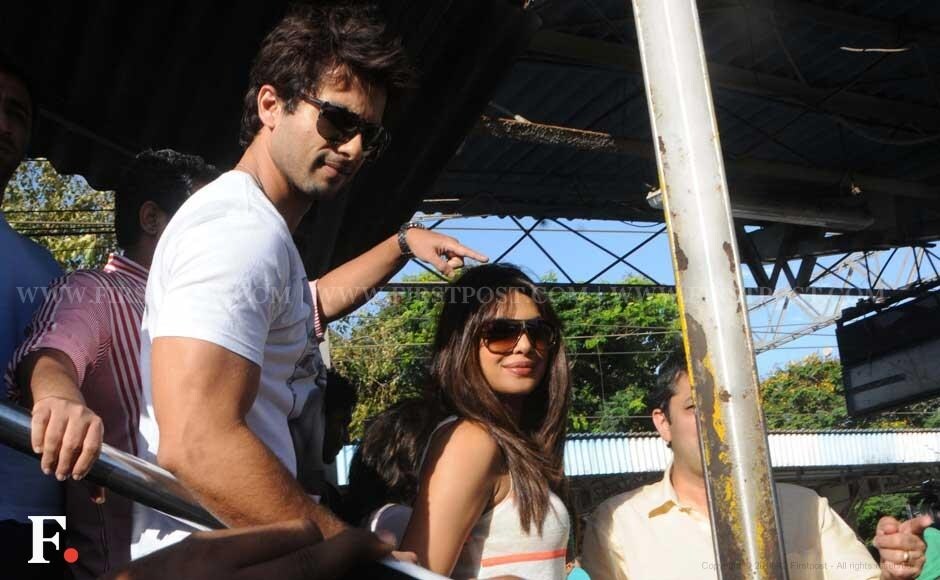 Shahid Kapoor and Priyanka Chopra at a train station. Raju Shelar/Firstpost Shahid Kapoor and Priyanka Chopra at a train station. Raju Shelar/Firstpost