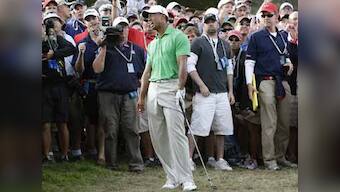 US Open: Furyk, McDowell share the lead as Tiger tumbles 