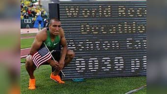 Eaton sets decathlon world record at U.S. trials