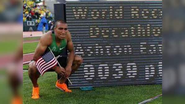 Eaton sets decathlon world record at U.S. trials