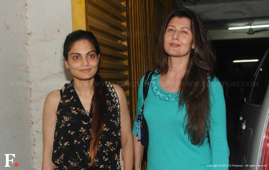 Alvira Agnihotri and Sangeeta Bijlani at the screening theatre, Ketnav, in Bandra. Raju Shelar/Firstpost Alvira Agnihotri and Sangeeta Bijlani at the screening theatre, Ketnav, in Bandra. Raju Shelar/Firstpost