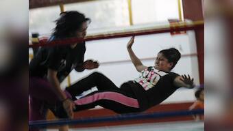 Teenage Kyrgyz female wrestler nightmare for male colleagues