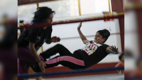 Teenage Kyrgyz female wrestler nightmare for male colleagues