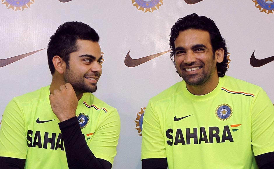 Cricketers Virat Kohli and Zaheer Khan during a press conference in Chennai. PTI Cricketers Virat Kohli and Zaheer Khan during a press conference in Chennai. PTI