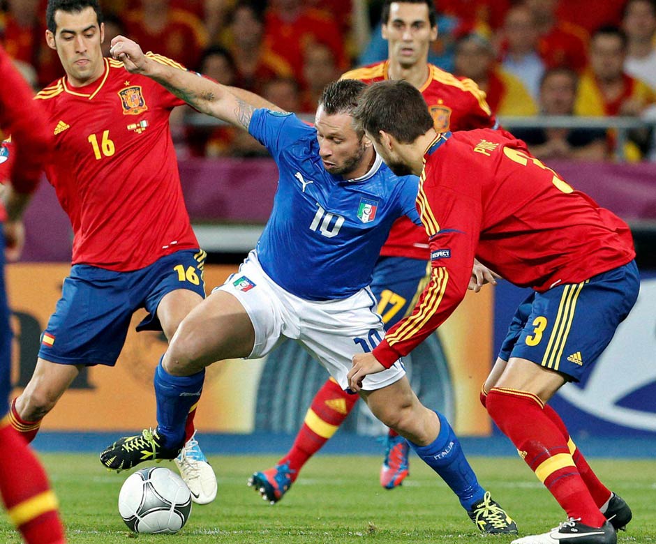 Italy's Antonio Cassano in action. AP Italy's Antonio Cassano in action. AP