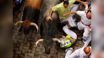 Spain Bull run 2012 sees two injured but no one gored
