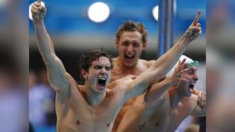 London 2012 swimming: France stun US, Van der Burgh sets new record