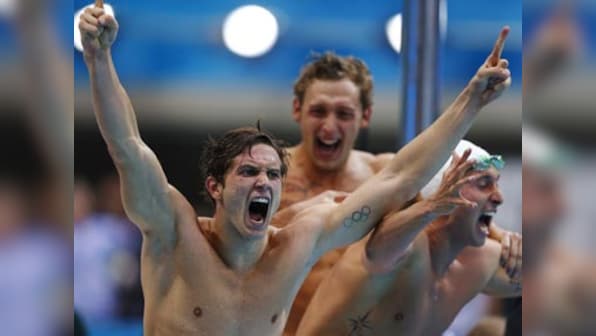 London 2012 swimming: France stun US, Van der Burgh sets new record