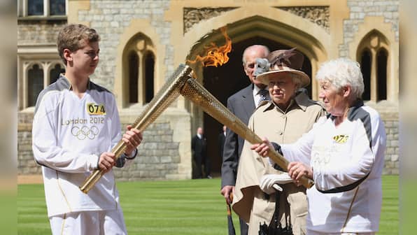 Images: Olympic torch visits Windsor Castle
