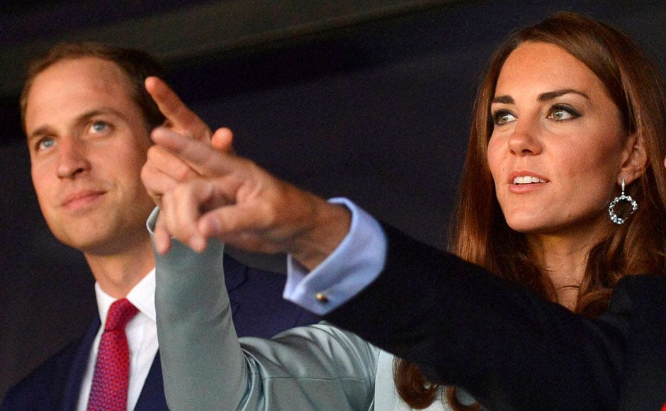 Britain's Prince William, the Duke of Cambridge, left, and his wife Britain's Catherine, Duchess of Cambridge wait for the beginning of the opening ceremony of the London 2012 Summer Olympic Games. AP/PTI Britain's Prince William, the Duke of Cambridge, left, and his wife Britain's Catherine, Duchess of Cambridge wait for the beginning of the opening ceremony of the London 2012 Summer Olympic Games. AP/PTI