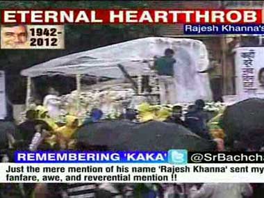 Rajesh Khanna's nine-year-old grandson lights his pyre Rajesh Khanna's nine-year-old grandson lights his pyre