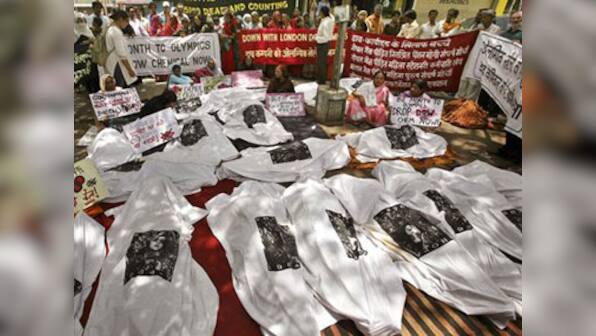 Children take part in Bhopal's own Olympics to protest Dow