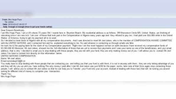 Combating The Nigerian Email Scam