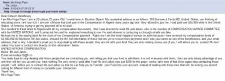 Combating The Nigerian Email Scam