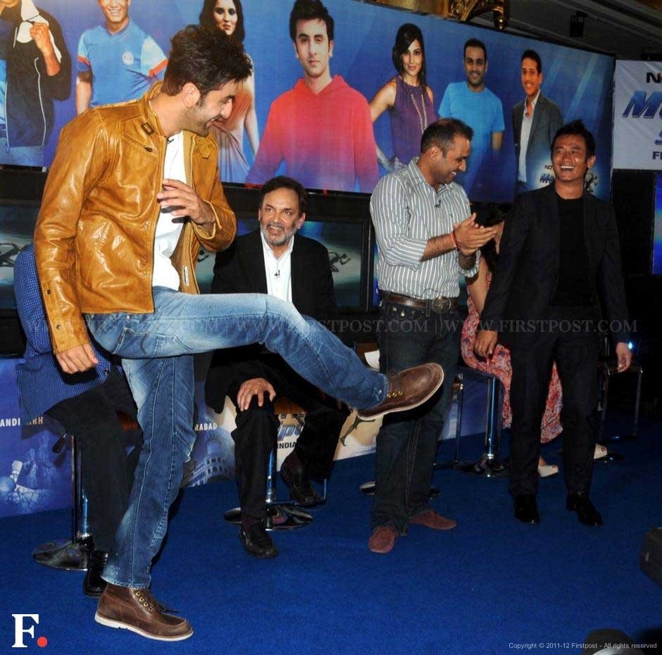 Ranbir Kapoor, Prannoy Roy, Virender Sehwag and Baichung Bhutia. Sachin Gokhale/Firstpost Ranbir Kapoor, Prannoy Roy, Virender Sehwag and Baichung Bhutia. Sachin Gokhale/Firstpost