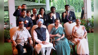 Images: India's Olympics medalists meet PM, Sonia, Advani