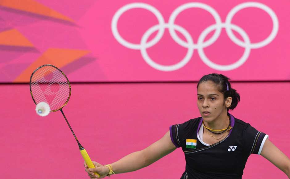 Saina in action. Adek Berry/AFP Saina in action. Adek Berry/AFP