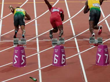 London police arrest bottle-thrower at 100m final London police arrest bottle-thrower at 100m final