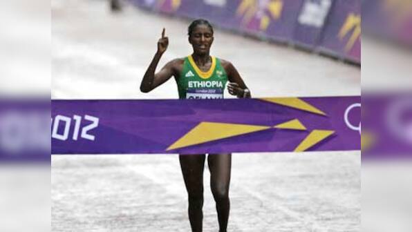 Olympics: Gelana falls twice but still wins women's marathon