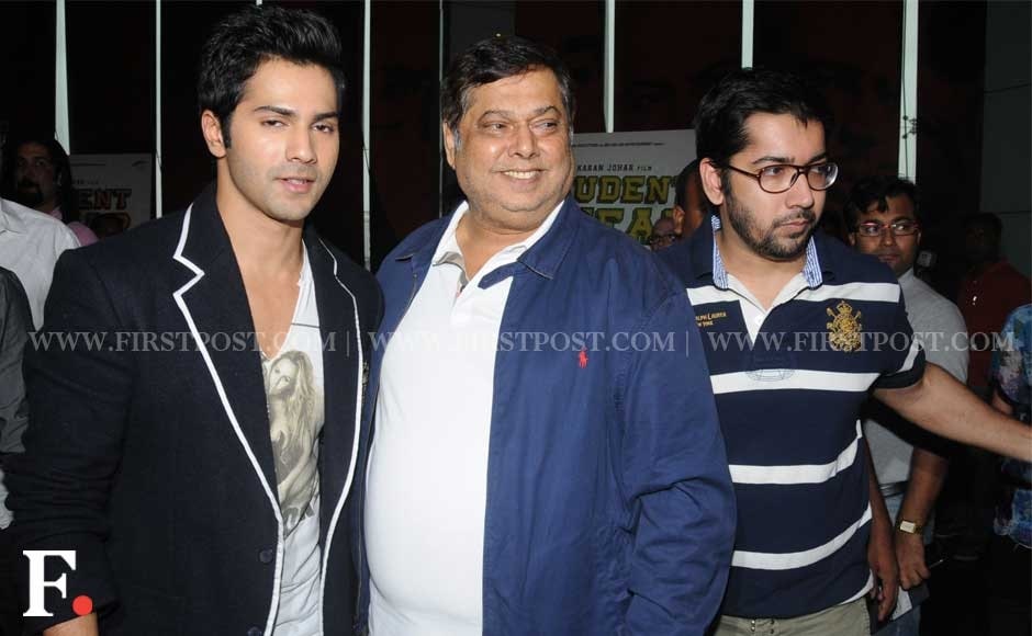 Varun Dhawan with father David Dhawab and brother Rohit Dhawan. Sachin Ghokale/Firstpost Varun Dhawan with father David Dhawab and brother Rohit Dhawan. Sachin Ghokale/Firstpost