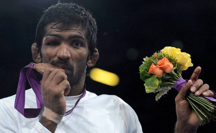 Images: India's star wrestler Yogeshwar Dutt wins bronze at London Olympics Images: India's star wrestler Yogeshwar Dutt wins bronze at London Olympics