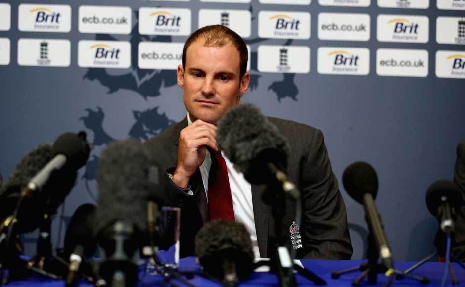 Strauss during the press conference where he announced his retirement from all forms of cricket. Getty Images Strauss during the press conference where he announced his retirement from all forms of cricket. Getty Images